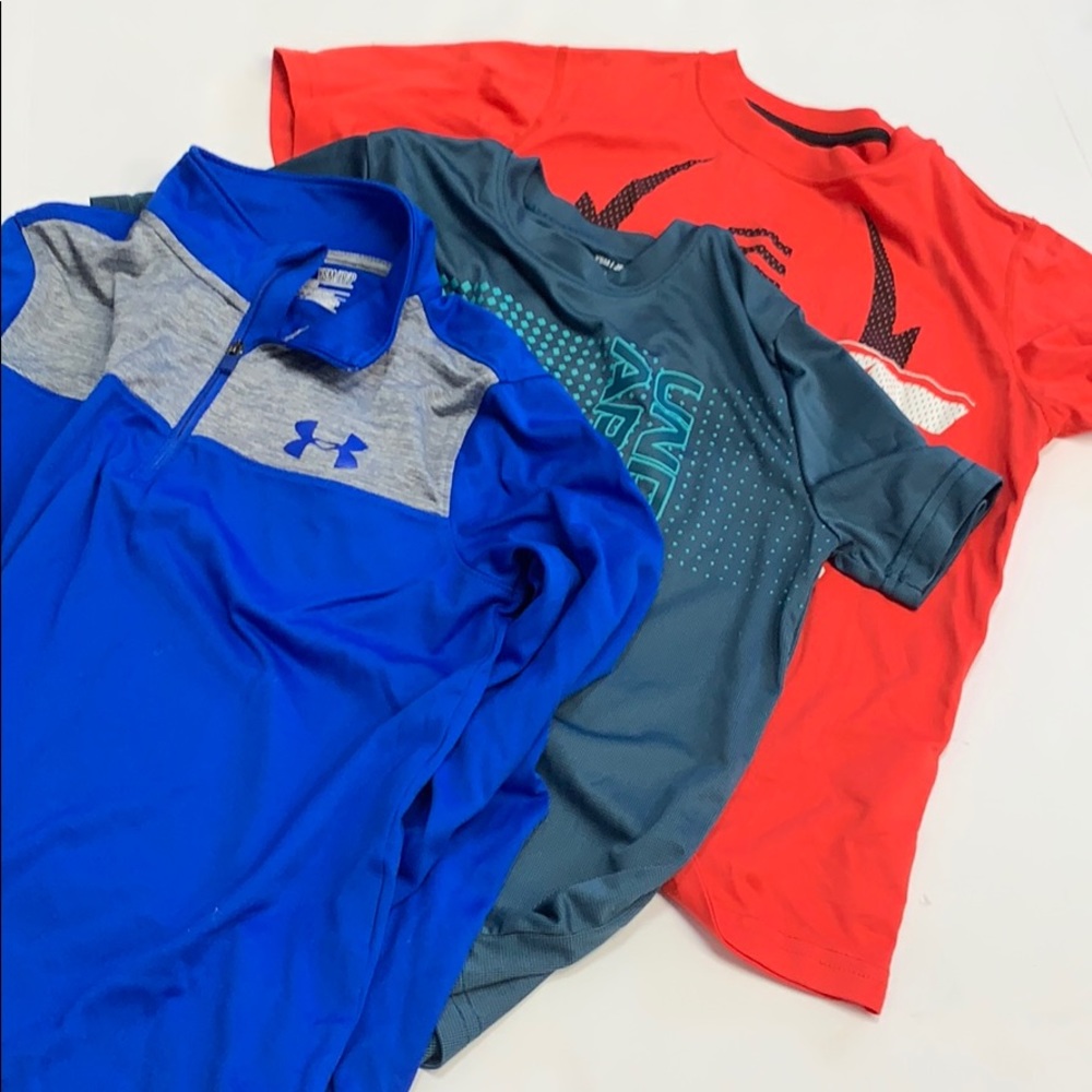 Boys Small T-shirt and 1/4 Zip Under Armour Nike